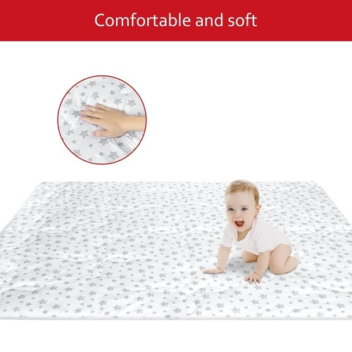 Reversible 71"x59" Baby Play Mat with Non-Slip Backing for Safe Crawling - Picture 6 of 8