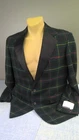 NOS Vintage Polo Ralph Lauren Green Plaid Wool Tuxedo Jacket Size 43 R USA NWT