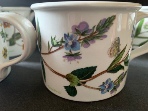 VTG 6 Portmeirion Botanic Garden Floral Drum Coffee Tea Cups Different Patterns - Picture 7 of 17