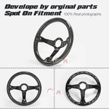 For UNIVERSAL Deep Dish Type Racing Glossy Dry Carbon Steering wheel
