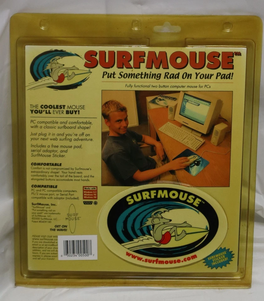 Vintage Surfmouse Fully Functional  Computer mouse pc compatible PS2 - Image 2 of 2