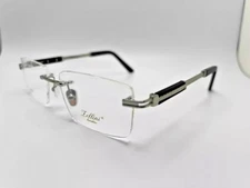 Zellini Lunettes ZL1304 C2 23KGP Silver Rimless Eyeglasses Frames 56-18-145
