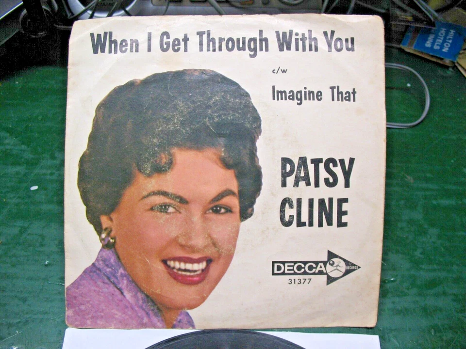 PATSY CLINE DECCA  ED 31377  VINYL 45 RPM RECORD 1950's ORIGINAL - Image 3 of 4