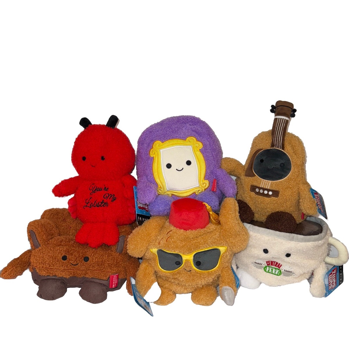 Bum Bumz Friends TV Complete Set Of 6 Lobster Mug Couch Guitar