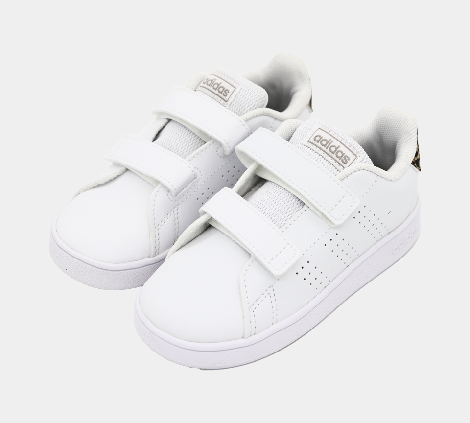 Kids Adidas Advantage FZ0033 Trainers Cloud White/Hazy Beige UK 8K-9K | eBay