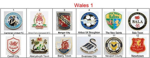 Badge Pin: European football clubs - Wales  /UEFA/ .