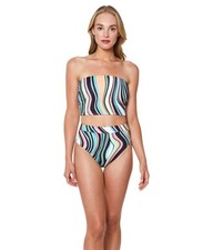 NWT Sanctuary Wavy Stripe Bandeau Top Bikini Top Size S