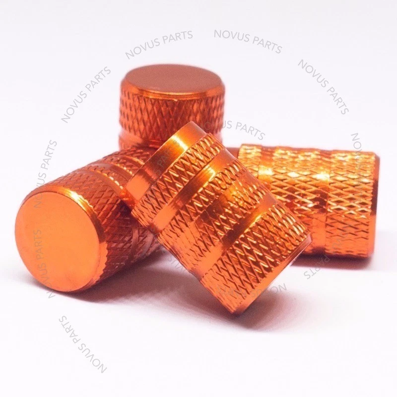 Cubierta de vástago de válvula antideslizante naranja 4 piezas para Jaguar XJR XKR Vanden Plas Foto 2 de 4