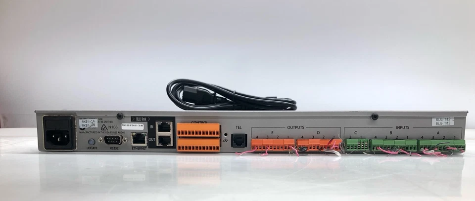 BSS Soundweb London BLU-102Conferencing Processor w/Power Cord&Weidmuller module - Image 4 of 4