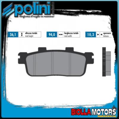 174,0100 POLINI REAR BRAKE PADS SYM JOY RIDE 200 EURO 2 200CC 2005-20