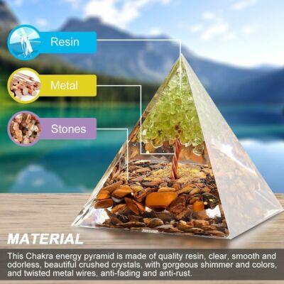 1-2pc Orgone Pyramid Energy Generator Healing Meditation Orgonite ...
