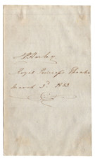 John Pritt Harley Signed Page 1853 / Autographed British Actor RARE