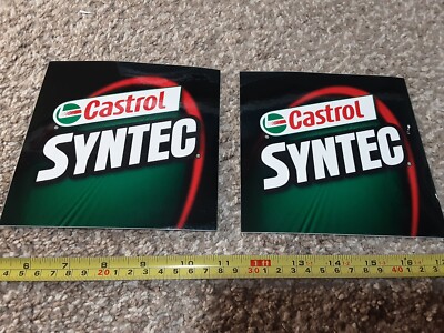 Lot of 2 Castrol Syntec Racing Oil Racing Decals Stickers Street NHRA ...
