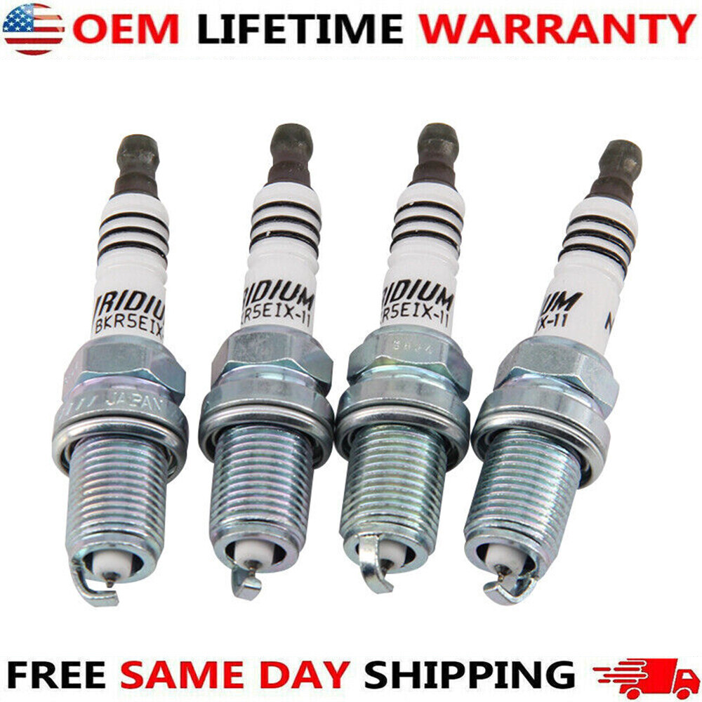 NGK 4Pcs Spark Plugs for Hyundai Toyota Mitsubishi Mazda ACURA BKR5EIX-11 5464