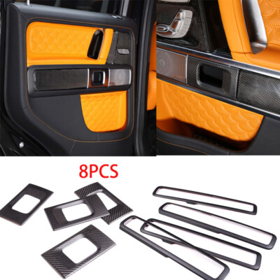 Matte Real Carbon Fiber Inner Door Handle For Mercedes Benz G Class W464 2019-21