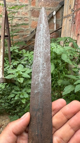 Antique Old Collectible Hand Forged Solid Iron Mughal Dagger Katar Talwar Sword - Picture 7 of 11