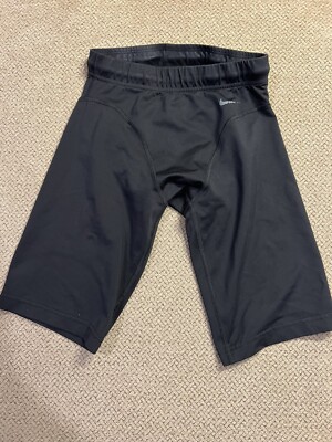 Mens Jock Nike Pro Elite Black Running Spandex Half Tights Compression  Shorts XL