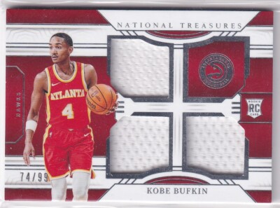 NBA Panini 2023-24 National Treasures No. RTM-BUF Kobe Bufkin Rookie Patch 74/99