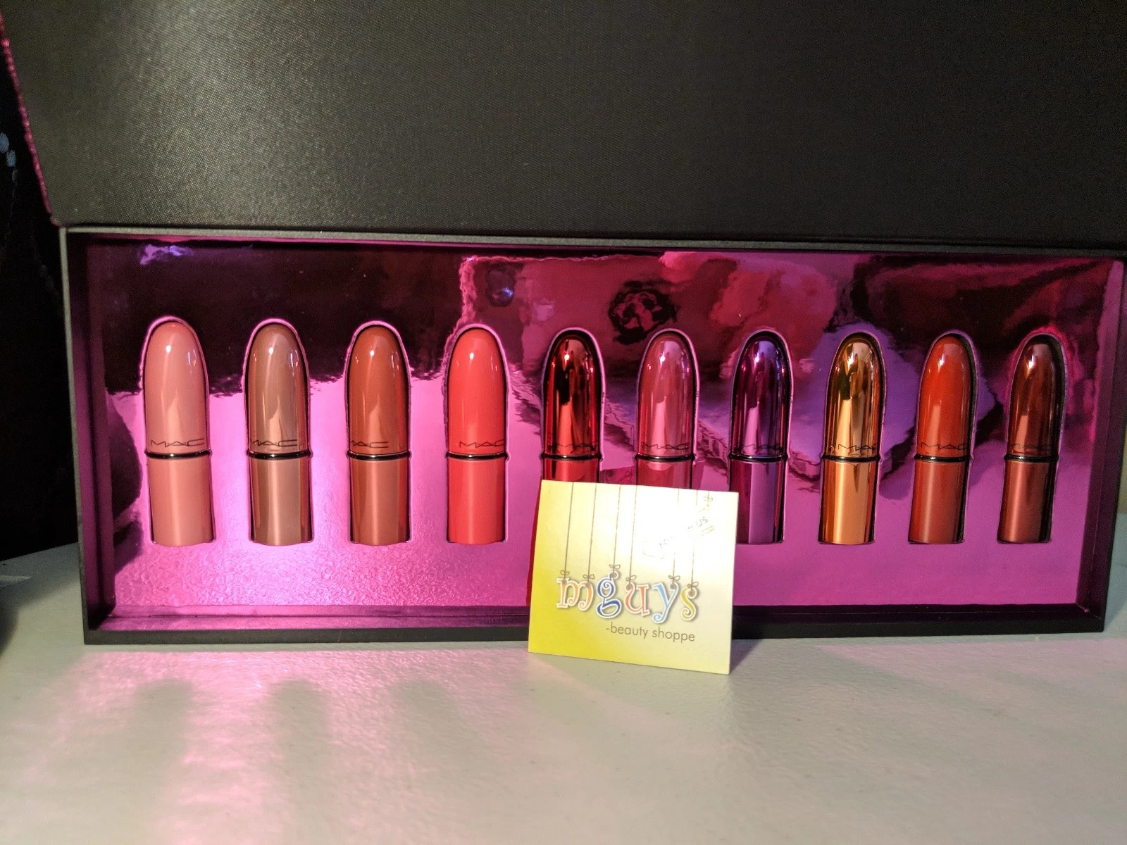 MAC Cosmetics Shiny Pretty Things LIP KIT 10 Mini Lipsticks BNIB Holiday 2018