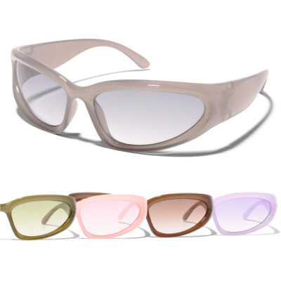 Fashion Kim K Bad Bunny Karol G 90's Retro Futuristic Slim Sports Sunglasses