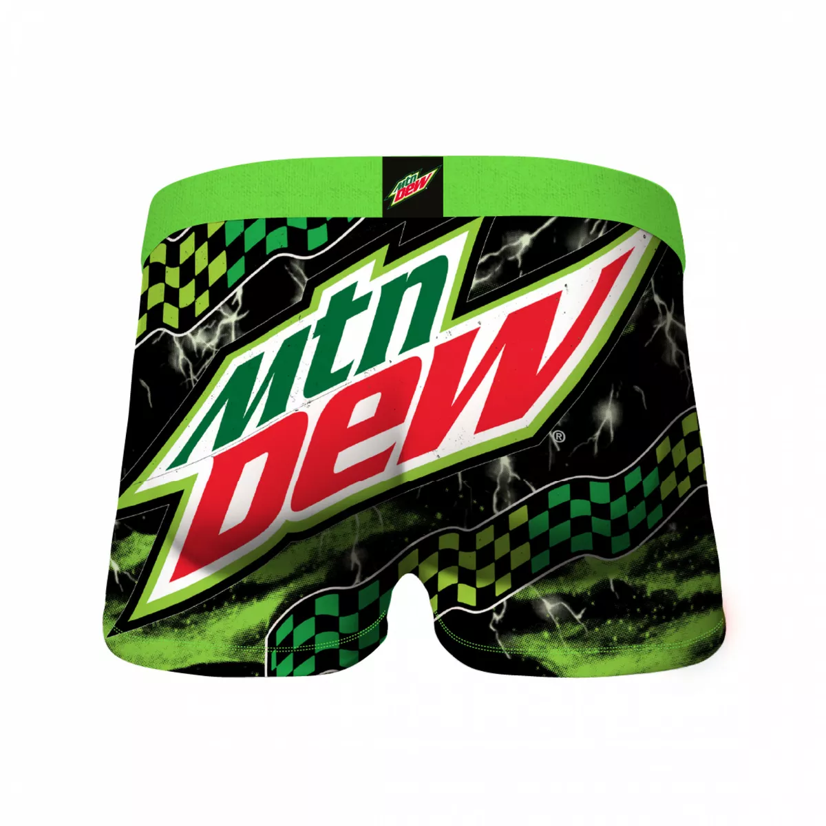 Crazy Boxers Mountain Dew Brand Boxer Briefs Green