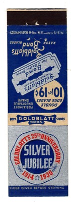 GOLDBLATT'S BLADES matchbook matchcover - VINTAGE PRODUCXT ADVERTISING