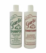 Nutrine Garlic Shampoo + Conditioner Combo Set Unscented 16oz by Nutrine