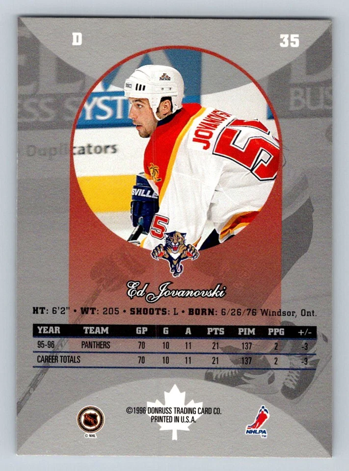 1996 Donruss Canadian Ice #35 Ed Jovanovski - Image 2 of 2