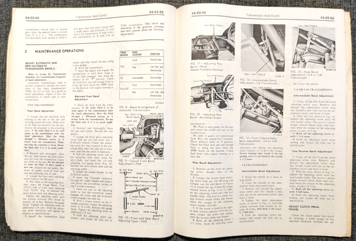 1970 FORD CAR SHOP MANUAL VOLUME FIVE PRE-DELIVERY MAINTENANCE 