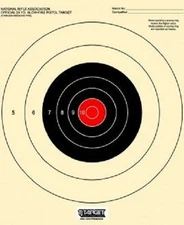 B-16 targets - 25 Yard Slow Fire Pistol Target (100) Tagboard w/Red Center
