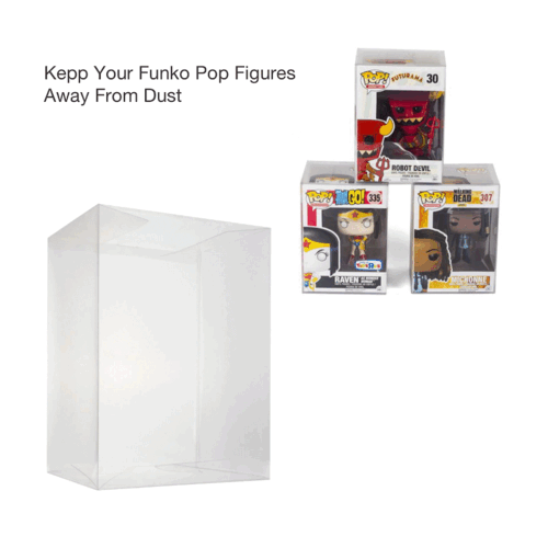 Lotto 5 custodie protettive pop 20 50 100 (0,4 mm) per Funko POP 4"! Scatola figurine vinile - Foto 9 di 12