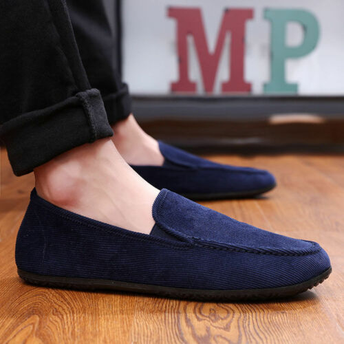 Mens/Summer Breathable Canvas Shoes Comfy Casual Driving Moccasins Loafers Flats - Picture 23 of 25