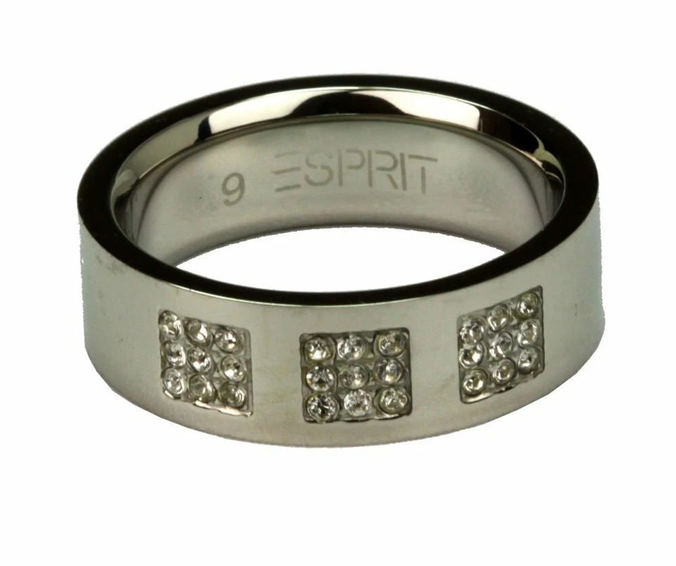 Esprit Damenring Edelstahlring Zirkonia ESRG-10598.A20 Gr.19 Esprit-Geschenkbox - Bild 2 von 3