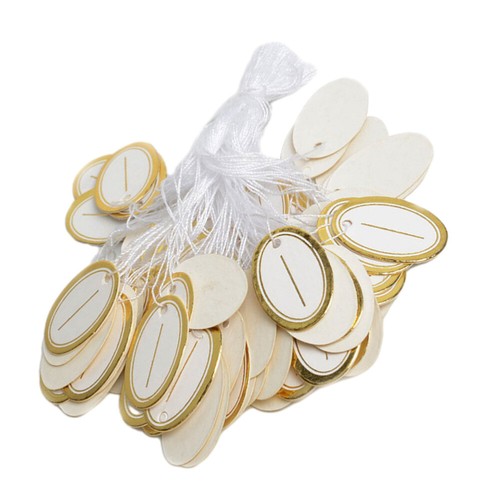 100 Pcs Tag De Prix Étiquette Inscriptible Pour Bijoux Étiquettes Suspendues - Afbeelding 9 van 12