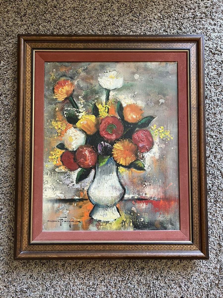 Ozz Franca Original Oil Painting On Canvas Framed Still Life