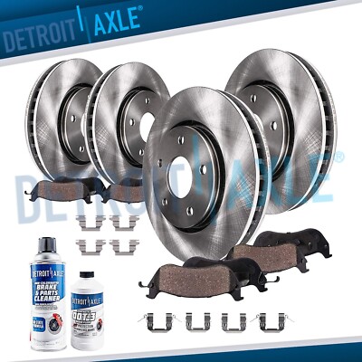 12.6 In Front and 12.13 In Rear Brake Rotors Brake Pads Kit for Nissan 350Z 370Z
