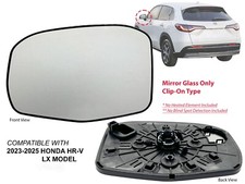 Mirror Glass for 2023 - 2025 HONDA HR-V HRV LX Model Non-Heated Driver Side