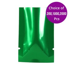 1.5x2.25in Wholesale Green Open Top Pouch Bag with Heat Seal Machine M26-2