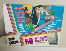 Tel-Plus Phone Extension Cord Reel 50 Ft. for 2 Landline Phones Retractable NEW