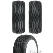 NEW Pro-Line Invader Off-Road 1:8 Buggy S3 Tires / White Wheels (2) Front or