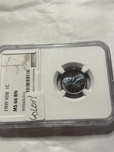 1909 vdb  Ngc ms 66 Lincoln cent With Great Color Check My Auctions Please