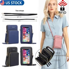 Crossbody Phone Purse Womens Touch Screen Bag RFID Wallet Handbag Shoulder Strap