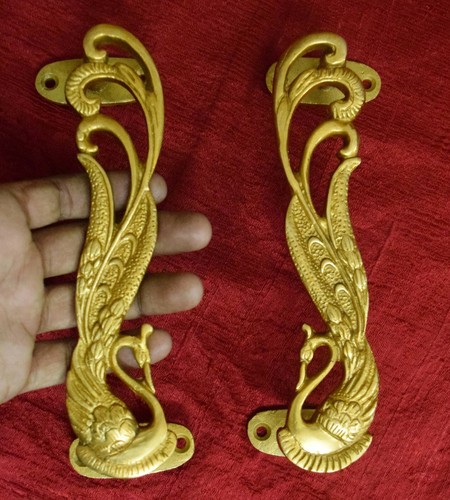Peacock Door Handle Pair Peafowl Bird Theme Handmade Home Door Decor Gift VR253 - Picture 4 of 11