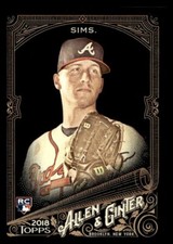 2018 TOPPS ALLEN GINTER X BASEBALL BASE CARD #103 LUCAS SIMS BRAVES RC