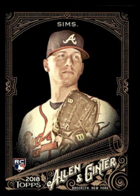 2018 TOPPS ALLEN GINTER X BASEBALL BASE CARD #103 LUCAS SIMS BRAVES RC