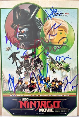 THE LEGO NINJAGO CAST SIGNED POSTER PHOTO 8x12 JACKIE CHAN