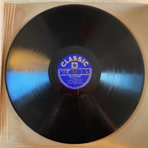 RARE FRENCH 3X78RPM AMFITHEATROF SANTOLIQUIDO STRAUSS CELLO PIANO SONATA OP. 6 - Picture 6 of 6