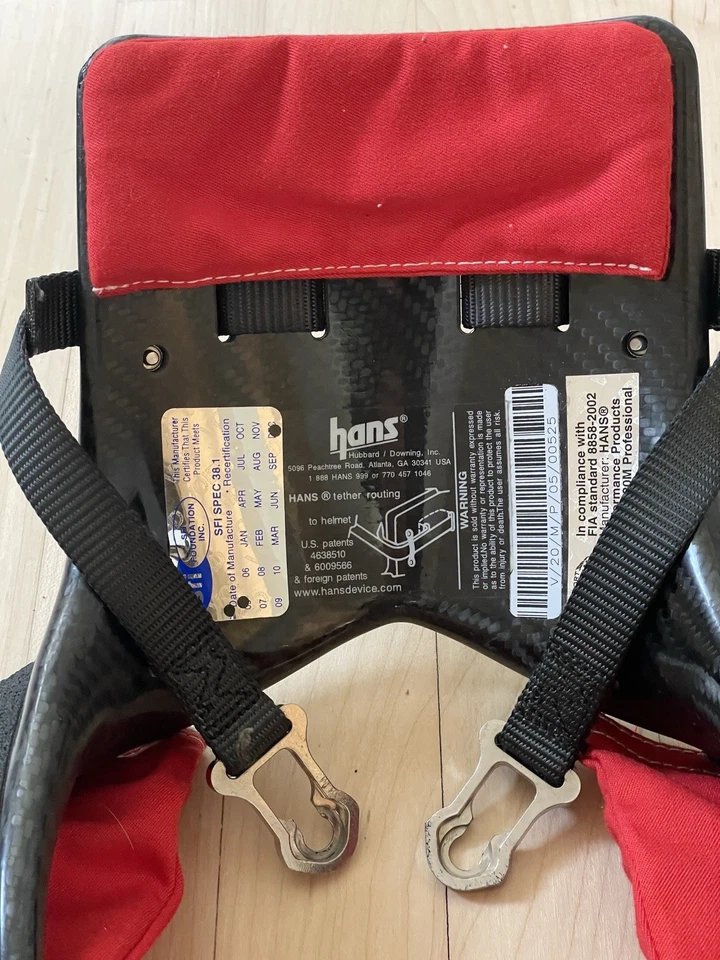 Hans Device Fibra de Carbono 20M Mediano Coche SCCA Carreras Arai Anclajes de Campana Foto 2 de 4