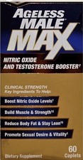Ageless Male Max Total Testosterone and Nitric Oxide Booster 60 Capsules 09/2028