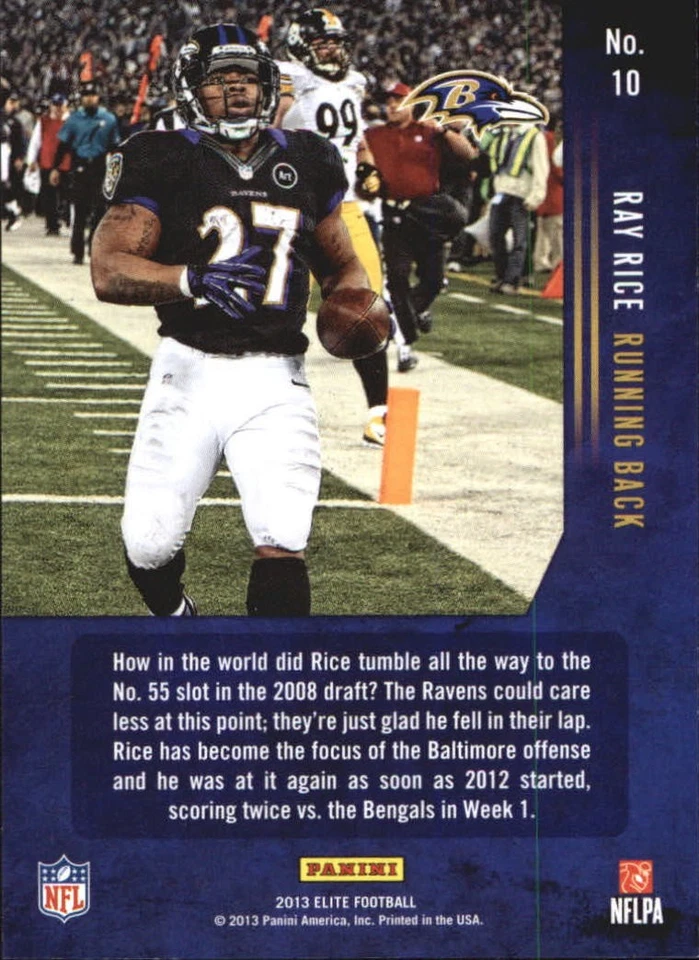 2013 Elite Zoning Commission Silver #10 Ray Rice - FB - Image 2 of 2